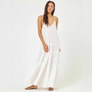 L*Space Goldie White Swim Coverup